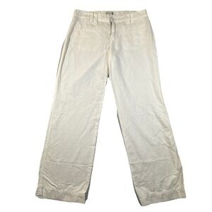 Linen blend , Converse One Star , Womens Low Rise, Wide Leg Pants, Size 10 Fit 3